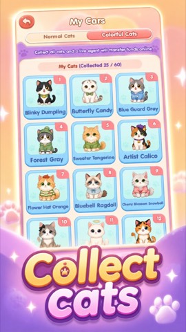 My Cats collection album with named breeds